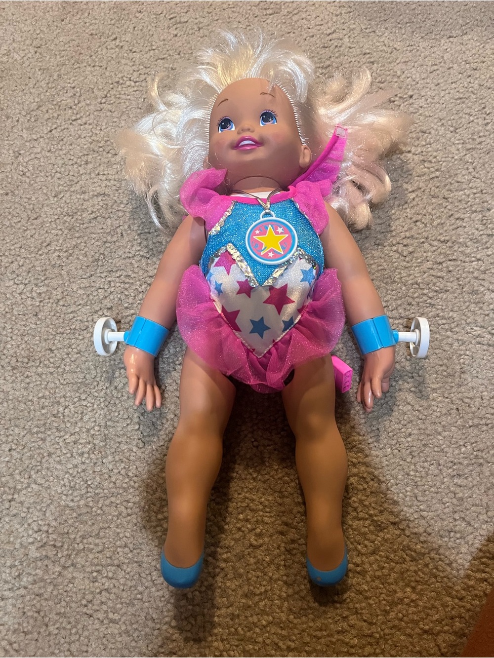Vintage Mattel Super Jennie Gymnastics doll - no remote control